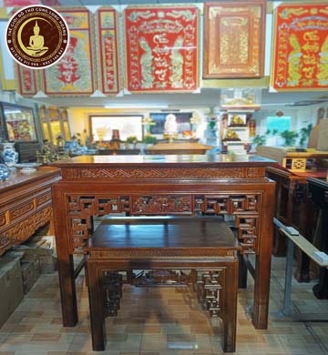 Bàn Thờ Gỗ Sồi 1m27