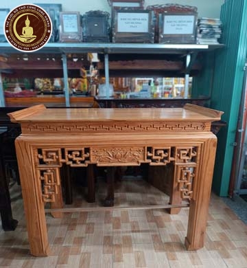 Bàn Thờ Gỗ Xoan 1 cấp-1m27